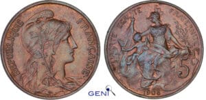 Troisième république (1871-1940) - 5 centimes Dupuis 1903