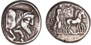 Sicile - Géla - Tétradrachme (480-475 av. J.-C.) Sicile - Géla - Tétradrachme (480-475 av. J.-C.)