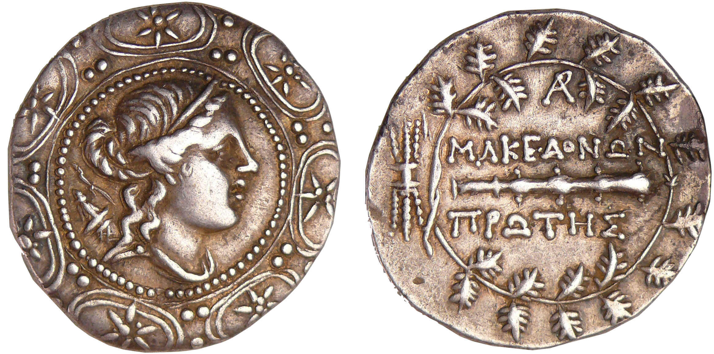 Royaume de Macédoine - Amphipolis - Tétradrachme stéphanophore (158-149 av. J.-C.) Royaume de Macédoine - Amphipolis - Tétradrachme stéphanophore (158-149 av. J.-C.)