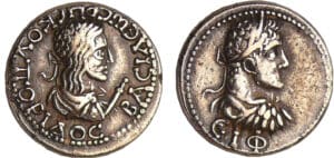 Royaume de Bosphore - Rhescuporis II (III) et Elagabal - Statère d'électrum (212-229 ap. J.-C.) Royaume de Bosphore - Rhescuporis II (III) et Elagabal - Statère d'électrum (212-229 ap. J.-C.)