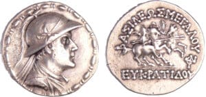 Royaume de Bactriane - Eucradites Ier - Tétradrachme (171-135 av. J.-C.) Royaume de Bactriane - Eucradites Ier - Tétradrachme (171-135 av. J.-C.)