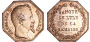 Napoléon III (1852-1870) - Jeton en argent - Banque de l'ile de la Réunion