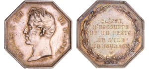 Charles X (1824-1830) - Jeton en argent - Réunion (Île de la), jeton de la Caisse d'escompte, s.d. (1824-1830)