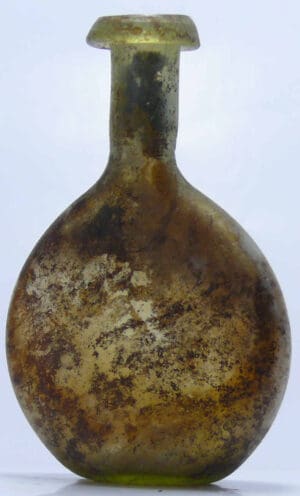 Romain - Gourde en verre irisé - 100-3000 ap. J.-C.