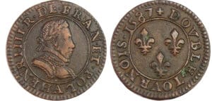 Henri III (1574-1589) - Double tournois - 1587 A (Paris)
