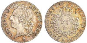 Louis XV (1715-1774) - 1/20 Ecu à la vieille tête, frappe posthume - 1779 A (Paris) 2ème sem