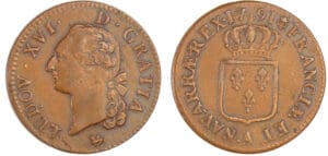 Louis XVI (1774-1792) - Sol - 1791 A (Paris) 2ème sem. Léopard