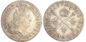 Louis XIV (1643-1715) - 10 sols aux insignes - 1704 A (Paris) Louis XIV (1643-1715) - 10 sols aux insignes - 1704 A (Paris)