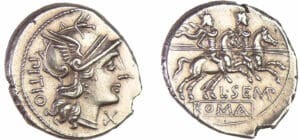 Sempronia - Denier (148 av. J.-C.) Sempronia - Denier (148 av. J.-C.)