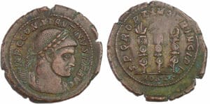 Constantin 1er - Follis (Ostie) - Enseignes