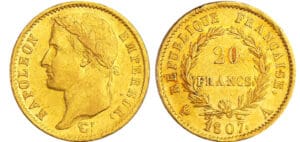 Napoléon 1er (1804-1814) - 20 francs revers république 1807 A (Paris)