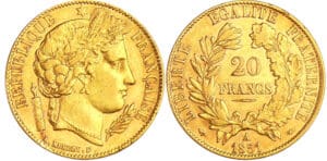 Deuxième république (1848-1852) - 20 francs Cérès 1851 A (Paris) Deuxième république (1848-1852) - 20 francs Cérès 1851 A (Paris)