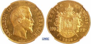 Napoléon III (1852-1870) - 100 francs tête nue 1858 A (Paris)