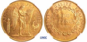 Troisième république (1871-1940) - 100 francs Génie 1908 A (Paris)