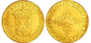 Louis XIV (1643-1715) - Ecu d’or, pour Amiens - 1646 X (Amiens) Louis XIV (1643-1715) - Ecu d’or, pour Amiens - 1646 X (Amiens)