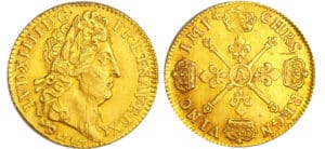 Louis XIV (1643-1715) - Louis d’or aux insignes, 2ème type cheveux longues - 1704 A (Paris) Louis XIV (1643-1715) - Louis d’or aux insignes, 2ème type cheveux longues - 1704 A (Paris)