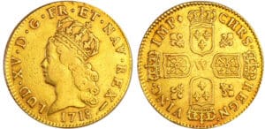 Louis XV (1715-1774) - Louis d’or de Noailles - 1718 W (Lille) Louis XV (1715-1774) - Louis d’or de Noailles - 1718 W (Lille)