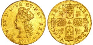 Louis XV (1715-1774) - ½ louis d’or de Noailles - 1717 A (Paris) 2ème sem Louis XV (1715-1774) - ½ louis d’or de Noailles - 1717 A (Paris) 2ème sem