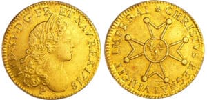Louis XV (1715-1774) - Louis d’or à la croix du Saint-Esprit - 1718 P (Dijon) Louis XV (1715-1774) - Louis d’or à la croix du Saint-Esprit - 1718 P (Dijon)