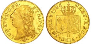 Louis XVI (1774-1792) - Louis d’or au buste nu - 1786 D (Lyon) 2ème sem