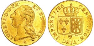 Louis XVI (1774-1792) - Louis d’or au buste nu - 1786 W (Lille) 1er sem