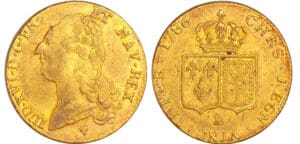 Louis XVI (1774-1792) - Double louis d’or au buste nu - 1786 BB (Strasbourg) 1er sem