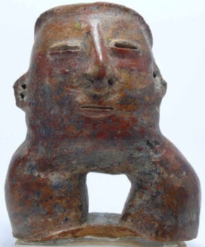 Précolombien - Rio Magdalena - Colombie - Anse antropomorphe en terre cuite - 1200-1500 ap. J.-C. Précolombien - Rio Magdalena - Colombie - Anse antropomorphe en terre cuite - 1200-1500 ap. J.-C.