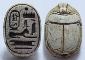 Egypte - 3ème période intermédiaire - Scarabée en stéatite  - 1069-664 av. J.-C. (21ème-25ème dynastie)