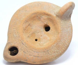 Romain - Lampe à huile en terre cuite (cerf) - 100-300 ap. J.-C.