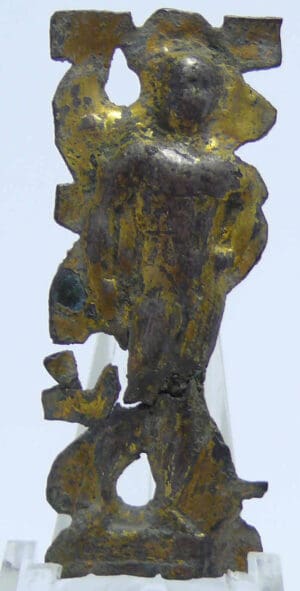 Romain - Plaquette en bronze couverte d'or - 100-300 ap. J.-C.