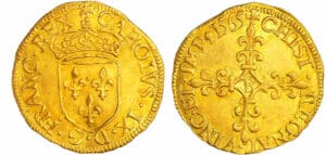 Charles IX (1560-1574) - Ecu d'or - 1er type - 1565 B (Rouen)