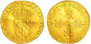 Charles IX (1560-1574) - Ecu d'or - 1er type - 1566 D (Lyon)