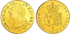 Louis XVI (1774-1792) - Double louis d’or au buste nu - 1787 K (Bordeaux) 1er sem