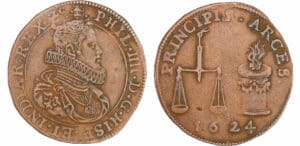 Pays-Bas méridionaux - Jeton - Loyauté envers Philippe IV, 1624 Bruxelles Pays-Bas méridionaux - Jeton - Loyauté envers Philippe IV, 1624 Bruxelles