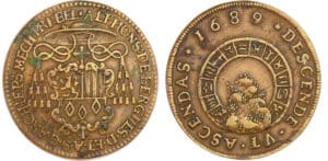 Pays-Bas méridionaux - Jeton - Alphonse de Berghes, archevêque de Malines, 1689 Pays-Bas méridionaux - Jeton - Alphonse de Berghes, archevêque de Malines, 1689
