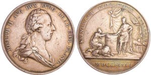 Pays-Bas méridionaux - Jeton - Th. van Berckel. Inauguration de Joseph II, Premier module, 1781 Pays-Bas méridionaux - Jeton - Th. van Berckel. Inauguration de Joseph II, Premier module, 1781