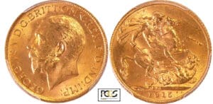 Angleterre - George V (1910-1936) - 1 souverain 1915 Angleterre - George V (1910-1936) - 1 souverain 1915