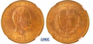 Cuba - Première République (1902-1962) - 10 Pesos 1915 Cuba - Première République (1902-1962) - 10 Pesos 1915