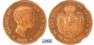 Espagne - Franco (1939-1975) - 25 pesetas 1876 DE M Madrid - Etoiles 18-76 (1961)