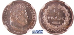 Louis-Philippe Ier (1830-1848) - 1/2 franc 1834 B (Rouen)