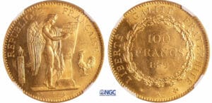 Troisième république (1871-1940) - 100 francs Génie 1879 A (Paris) ancre barrée