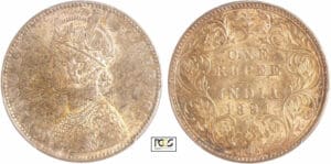 Inde Britanique - Victoria (1837-1901) - 1 roupie 1891 Bombay