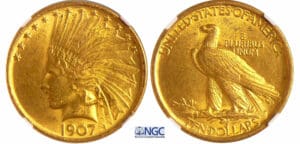 Etats-Unis - République fédérale (1789 à nos jours) - 10 dollars 1907 Philadelphie