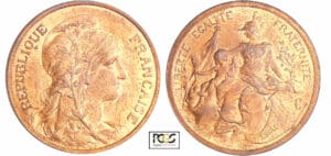 Troisième république (1871-1940) - 5 centimes ND (1897) essai en bronze