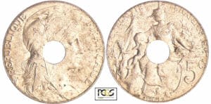 Troisième république (1871-1940) - 5 centimes 1907 épreuve en nickel