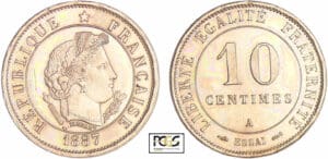 Troisième république (1871-1940) - 10 centimes 1887 A (Paris) Merley type II essai