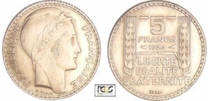 Troisième république (1871-1940) - 5 francs Turin 1929 essai Troisième république (1871-1940) - 5 francs Turin 1929 essai