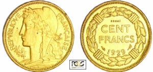 Troisième République (1871-1940) - 100 francs 1929 coucours de Lavrillier essai