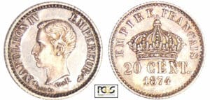 Troisième république (1871-1940) - 20 cent 1874 Napoléon IV