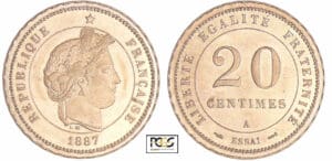 Troisième république (1871-1940) - 20 centimes 1887 A (Paris) Merley type II essai